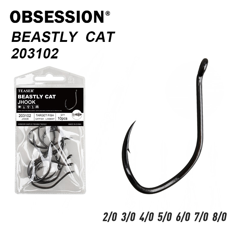 Fishing Hook Assortment - الهوس 203102 10 قطعة/الحقيبة صيد الأسماك