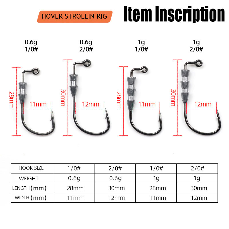 خطاف صيد سمك WODJYJ، 10 قطع، 0 - مراجعة Fishing Hook Assortment وسعره
