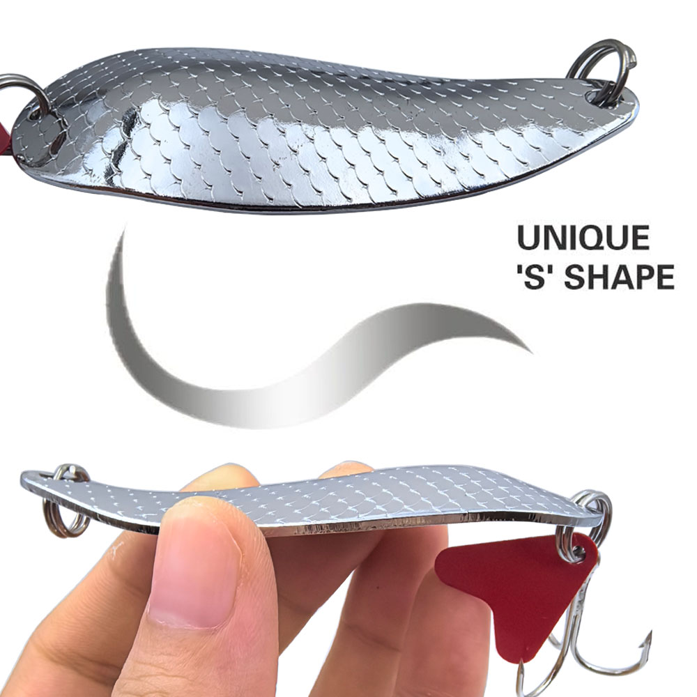ملاعق صيد سمك التراوت باللونين - مراجعة Fishing Hook Treble وسعره