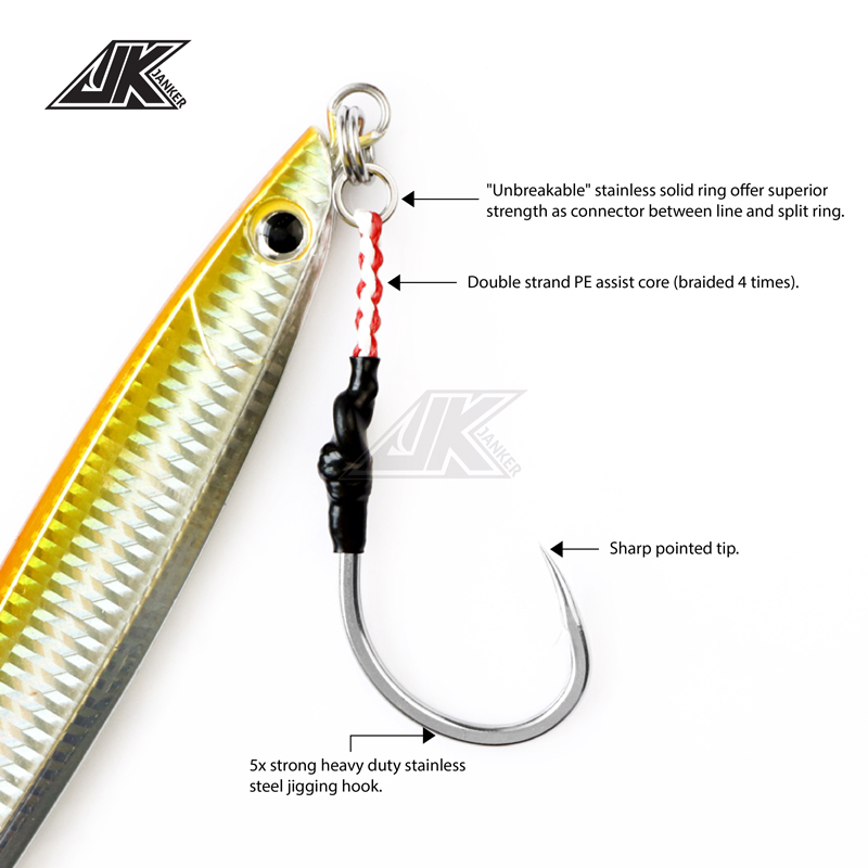 JK HVS مساعدة الطاقة الثقيلة 7 - مراجعة Fishing Hook Barbless وسعره