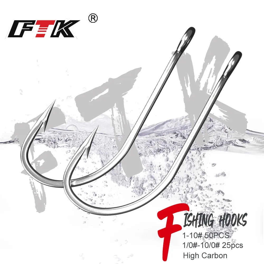 خطافات صيد السمك FTK 1-10 # 50 - مراجعة Fishing Hook Assortment وسعره